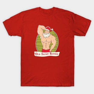 Old Saint Ripped | Buff Santa T-Shirt